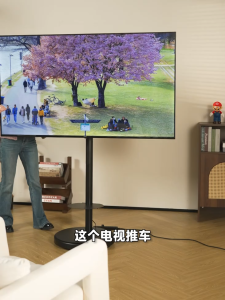 FANTASY E LIFE Brateck FS450 High Quality Heavy Duty Mobile TV Stand 37–85 Inch Supports 50 Kg Hidden Wheels Height Adjustment Tilt Function 0–90 Rotation Portrait Landscape Universal VESA