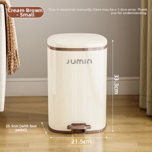 JILAIYAO | Large Capacity Step-On Trash Can for Home