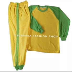 BAJU STELAN OLAHRAGA SEKOLAH TK/PAUD/RA POLOS TANPA SABLON BISA BAYAR DI TEMPAT (COD)