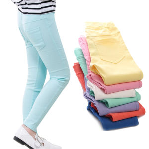 3-12-Year-Old Girls Pencil Pants Elastic baby Leggings 2024 New Slim Fit Childrens Leggings Solid Color Imitation Jeans