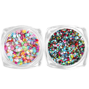 Colorful Mini Polka-Dot Nail Sequins – Holographic Nail Art Cute "Dopamine-Style" Charm Nail Salon Supplies & DIY