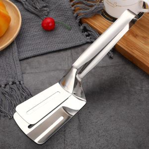 Thickened 304 Stainless Steel Multifunctional Fish Fry Bread Clamp Barbecue Clamp Outdoor Barbecue Tools Anti-Scalding Food Clamp