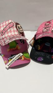 Topi baseball anak perempuan full motif boneka LABUBU viral ala korea umur 2-10 tahun