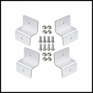 4pcs Alloy Z Bracket Solar Panel Mounting Set for Caravan Yacht Off Grid Solar Wind Power