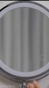 Dimmable Magnifyable led Makeup Mirror with Light Wall-Mounted Foldable Retractable Mirror Perforated-free Bathroom Hotel HD Makeup