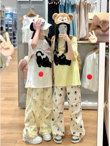 สีขาว อุ้งเท้าสุนัขน่ารัก กางเกงลำลอง ผู้หญิง ฤดูร้อน บาง หลวม สูงตรง เอว ขากว้าง กางเกง เดินทาง เรียบง่าย สไตล์ยาว กางเกงขายาว