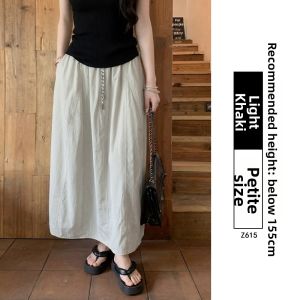 XIANYIJIAO | Slimming Work Half Skirt Grey Summer
