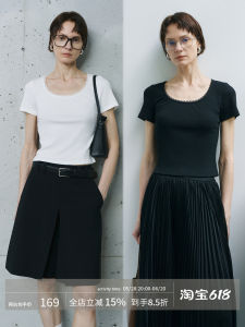 เสื้อยืดคอกลมแขนสั้นผ้าลูกไม้ขอบลูกไม้เอวสูงทรงสลิมฟิตพร้อมซิปด้านหน้าสำหรับผู้หญิงในฤดูใบไม้ร่วง