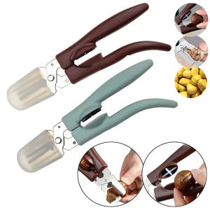 Portable Chestnut Shell Opener & Cross Peeler 2 in 1 Stainless Steel Chestnut Opener Multifunction Nutcracker Chestnut Open Clip
