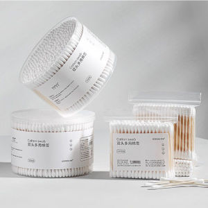 Bàn Chải Cotton Hai Đầu Dùng Một Lần Dụng Cụ Vệ Sinh Cá Nhân Dụng Cụ Làm Đẹp Dụng Cụ Vệ Sinh Tai Bàn Chải Cotton Hình Quả Bóng Xoắn