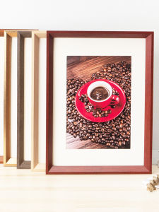 Solid Wood Large Picture Frame Wall-Mounted 4K Sketch Mounted Picture Frame A3 Business License Customization Any Size Frame Puzzle Frame