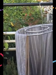 Stainless Steel Spiral Clothes Hanger for Blanket Bed Sheet Rotate Drying Rack Space Saving