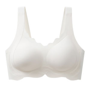 Seamless Sports Bra Thin Full Cup Sleepwear for Women Large Size with Side Breast Collection Nylon Fabric No Steel Ring