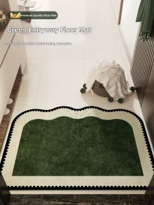 Absorbent Irregular Sisal Imitation Green Door Mat