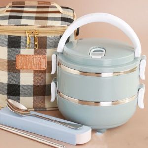 Rẻ Vô Đối- Cặp lồng lúa mạch 4 tầng giữ nhiệt- bên trong là inox 304 và vỏ bọc bên ngoài nhựa Pp Chống chịu qua đập cực tốt.