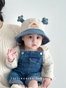 Adorable Baby Fishing Cap Infant Sunshade Hat Boys Spring Autumn Cotton Blend Fabric Breathable Warm Windproof Foldable Cartoon