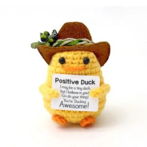 Positive Graduation Duck Handmade Crochet Gift Set with Motivational Card Perfect for PreK Middle High School College Graduates