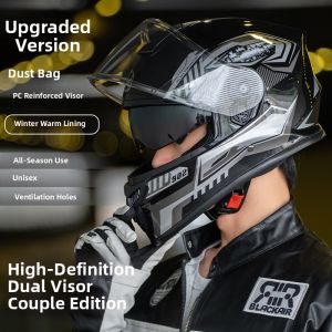 BONINGYU | Dual Lens Warm Full Face Helmet