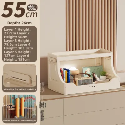 Home Multi-layer Large Capacity Foldable Storage Cabinet with Wheels