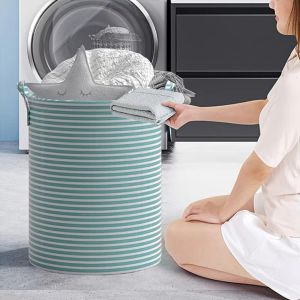 UUMIR Foldable Laundry Basket Large Capacity Cotton and Linen Storage Bag  Dirty Clothes Children Toys Organizers