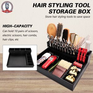 BarberTop Hairdressing Tool Storage Box Large Capacity Professional Barber Special Basket Durable Leather Storage Rack Salon Supplies 35.2x28.5x11.2CM