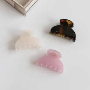 เรียบหรู กิ๊บติดผมอะคริลิกฉลาม เรียบง่าย รูปทรงพัดลม ขนาดกลาง ทุกวัน ฤดูใบไม้ผลิ ฤดูร้อน เครื่องประดับผม สไตล์เกาหลี แฟชั่น