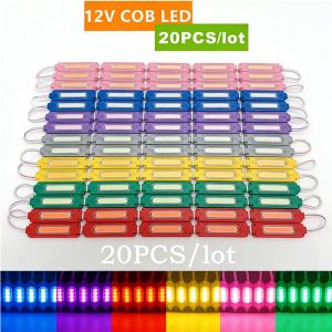 20PCS/lot 12V Led Modules COB Light for Backlight Shop Banner Waterproof IP65 Christmas Decorations White Warm Blue Multicolour
