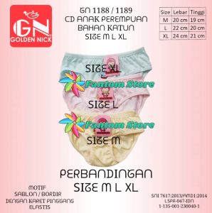 GOLDEN NICK CD 1188 1189 - CELANA DALAM ANAK PEREMPUAN