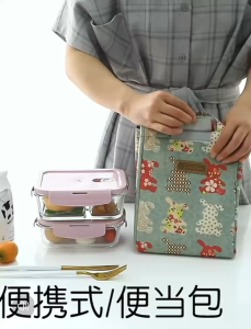 Insulated Lunch Bag Foldable Good Heat Insulation Picnic Cooler Bag Lunch box For Travel Bento Bag