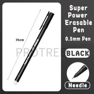 1pcs Giant writing erasable pen Friction Pen Erasable Ballpen With Eraser Black Blue lnk Set 0.5mm