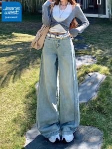 Jeanswest | Slim Fit Light Blue American Style Wide-leg Flared Jeans