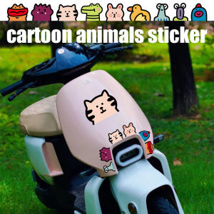 Cartoon Animal Car Door Frame Hood Decoration Waterproof Decal Motorcycle Scooter Head Body Reflective Sticker Motorcycle Accessories for Honda Vespa Toyota