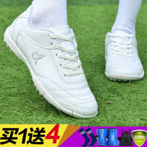 Childrens Football Shoes Training Cleats Boys Girls Soccer Shoes Anti-slip Pink Lightweight Flexible Upper Natural Grass