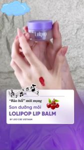 Son Dưỡng Hồng Môi LOLIPOP Lip Balm dưỡng có màu nhẹ nhàng khử thâm khô nứt nẻ môi giúp mềm môi căng mọng hũ 10gr