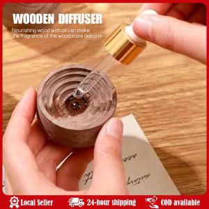 Small Wooden Air Diffuser for Essential Oils Compact Room Scent Diffuser for Home Decor Bedroom Living Space Fragrance Diffusers Creative Wooden Essential Oil Diffuser Base Indoor Fragrant Walnut Ornament Home Fragrance Decoration Aromatherapy Ornaments