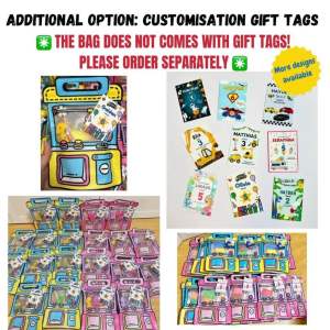 Kids birthday goodie bag party favor return gift slime customization gift tags Childrens gift goodie