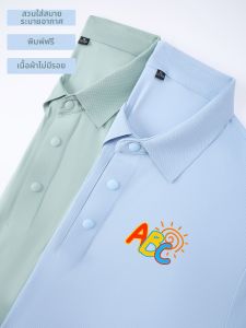JINGYILAIXIU | Áo Polo Cotton Co giãn In Logo Nhóm Văn Hóa