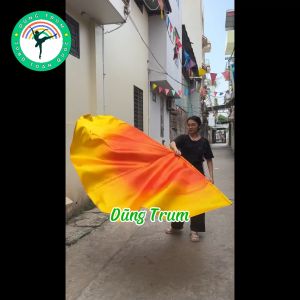 Cánh bán nguyệt lụa múa biểu diễn cánh múa bán nguyệt kích thước 2 mét siêu đẹp