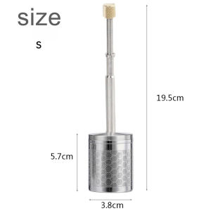 Stainless Steel Press Coffee Maker Reusable Fine Mesh Coffee Tea Infuser Portable Final Press Coffee Brewer for Home Office