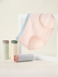 MiiOW | Quần lót cotton nguyên chất cạp vừa cao cho nữ Quần lót cotton nguyên chất kháng khuẩn vô hình thoáng khí cho bé Quần tam giác cotton dành cho nữ