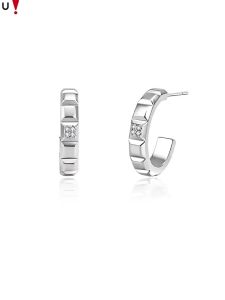 ajidou | Simple Circle Design S925 Silver Hypoallergenic Earrings