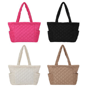 MOJOYCE Autumn Winter Womens Casual Shoulder Bag with Cotton Padding Spacious Design and Comfortable Top Handle