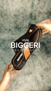 BIGGERI Sandal Jepit Pria Big SIze 44 45 46 47 Kulit Aladin Ukuran Besar Jumbo Berkualitas BG 392