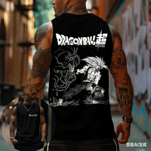 Bandai | Sketch Monkey King Battle Print Sports Vest Spring and Summer Men and Women Wear Sleeveless Fitness T-shirt Cool Top Y2k Style