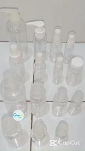 Botol Spray Parfum Fliptop Presstop Pump 30ml 60ml 100ml 250ml TUTUP PUTIH TRANSPARAN Bening PET Tebal 30 60 100 250 ml Botol Shortneck