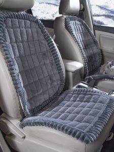 Thickened Plush Car Seat Cushion Winter Warm Single Piece Car Seat Pad Universal for All Cars Polyester Fiber Natural Cotton Filling