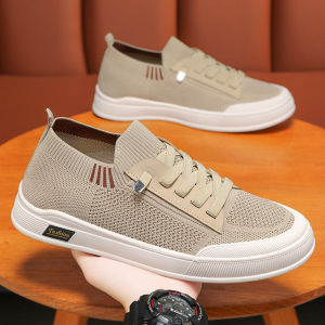 JIFANPAUL | Solid Color Breathable Mens Canvas Shoes