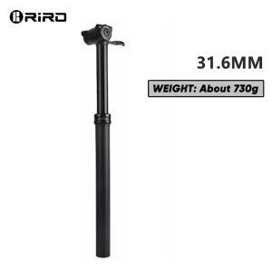RIRO Bicycle Suspension Seatpost 30.9/31.6mm Mountain Bike Damping Seat Tube Shock-absorbing Travel 140/110mm MTB Seat Post