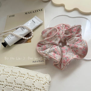 ยางรัดผมลายดอกไม้สไตล์หวานๆ นุ่มๆ สำหรับผู้หญิง สไตล์ย้อนยุค ยางรัดผมทรงกลม ยางรัดผมสำหรับรักษาศีรษะ สไตล์เกาหลี