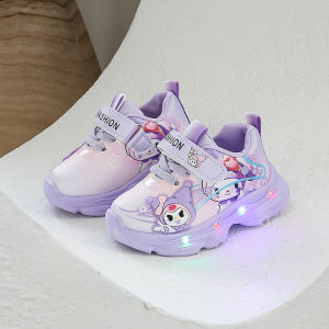 Childrens Sport Shoes Bright Light Cartoon Flashing Lights Anti-Slip Sole Versatile Nursery Kids Cute Toddler Footwear